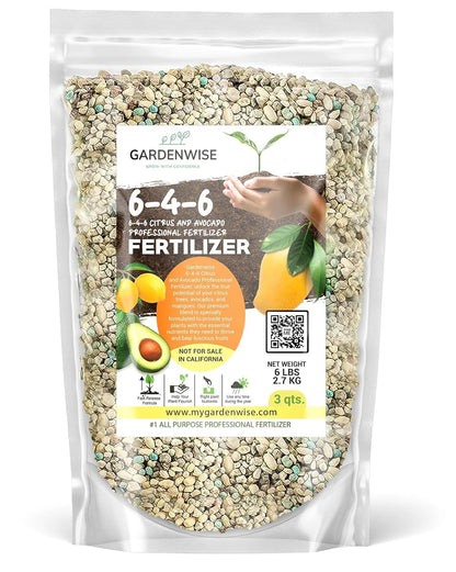 Avocado & Citrus Tree Fertilizer for Indoor & Outdoor Plants | Quick-Release Nitrogen - Citrus