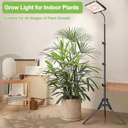 LBW Stand Grow Lights for Indoor Plants, Full Spectrum 96 LEDs Plant Grow Light, Upgraded Floor