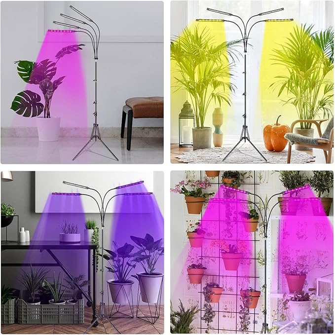 Plant Grow Lights for Indoor Plants Full Spectrum, LED Floor Plant Lights for Indoor Growing with