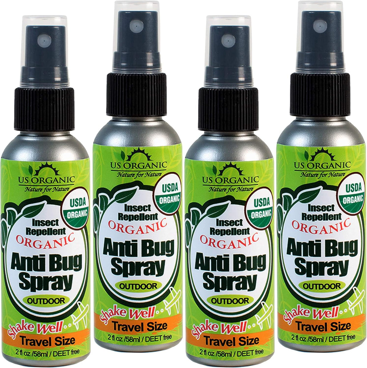 US Organic Mosquito Repellent Anti Bug Outdoor Pump Sprays, USDA Certification, Cruelty Free