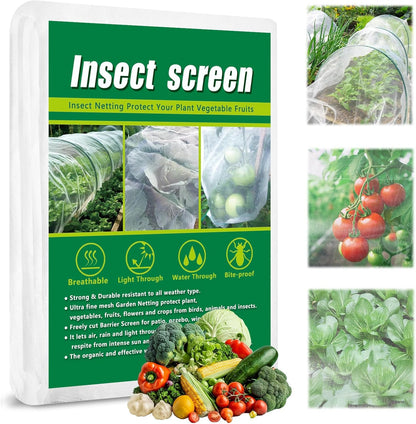 10 X 50 FT Garden Mesh Netting Pest Barrier for Raised Beds, Fruit Tree Netting for Cicadas, Bird