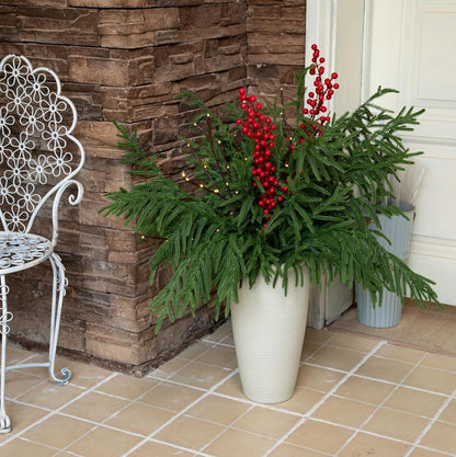 10 Pcs 36 Inch Artificial Norfolk Pine Stems Faux Christmas Greenery Evergreen Pine Branches