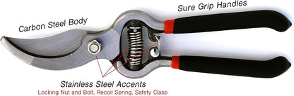 GARDEN GURU Classic Bypass Pruning Shears Clippers – Heavy Duty Forged Steel Garden Pruners
