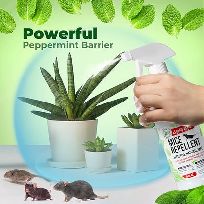 Mighty Mint Peppermint Oil Mouse Repellent Spray – Natural Indoor & Outdoor Control for Mice and