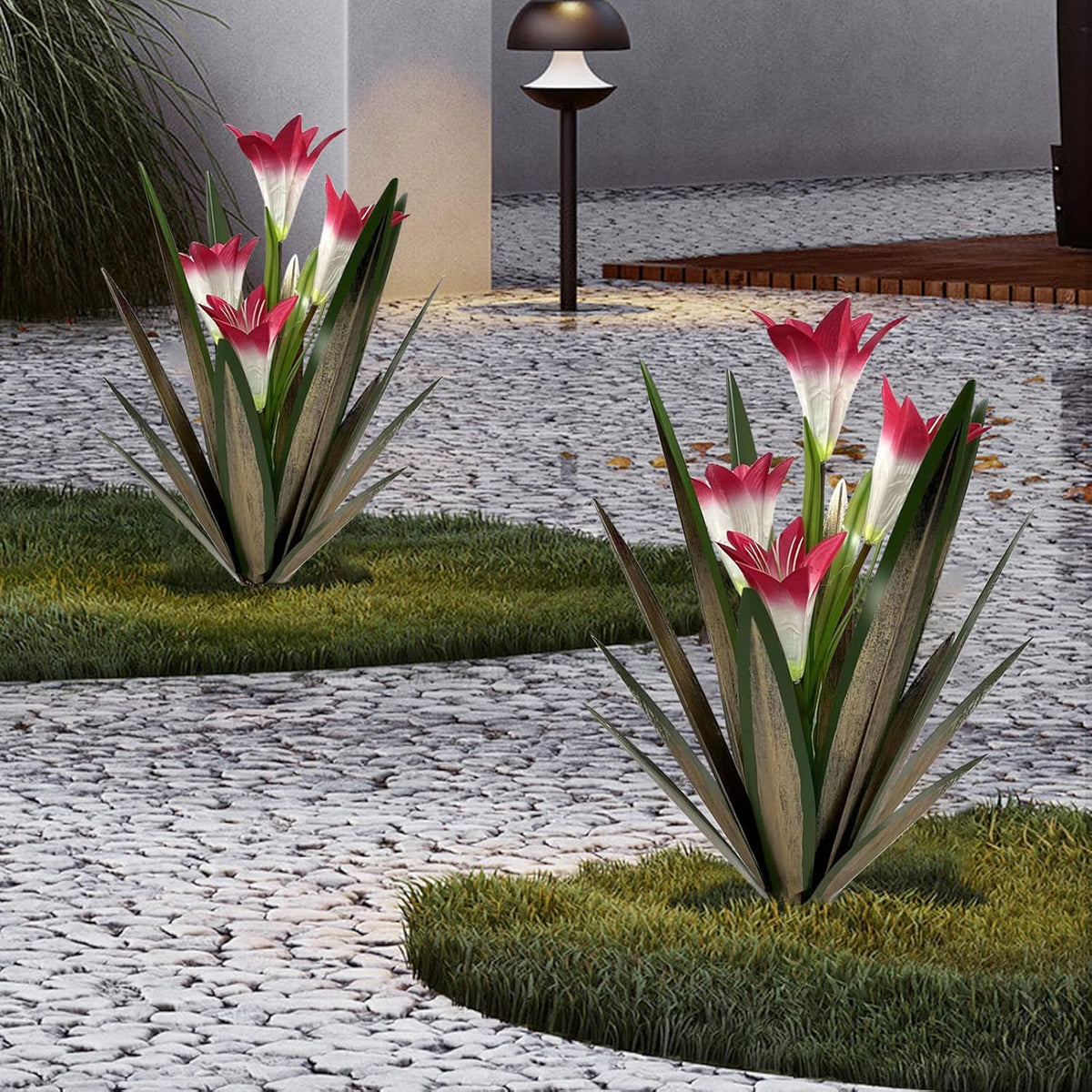 Homight Metal Agave Plant Outdoor Decoration Lily Mexican Yard Art Garden Gift Home Decor Hand