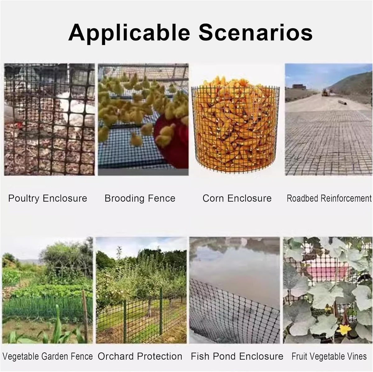 Plastic Wire Mesh Fence, Black Safety Fence Balcony Protection Net 39.3 Inch X 32.8FT Poultry Fence