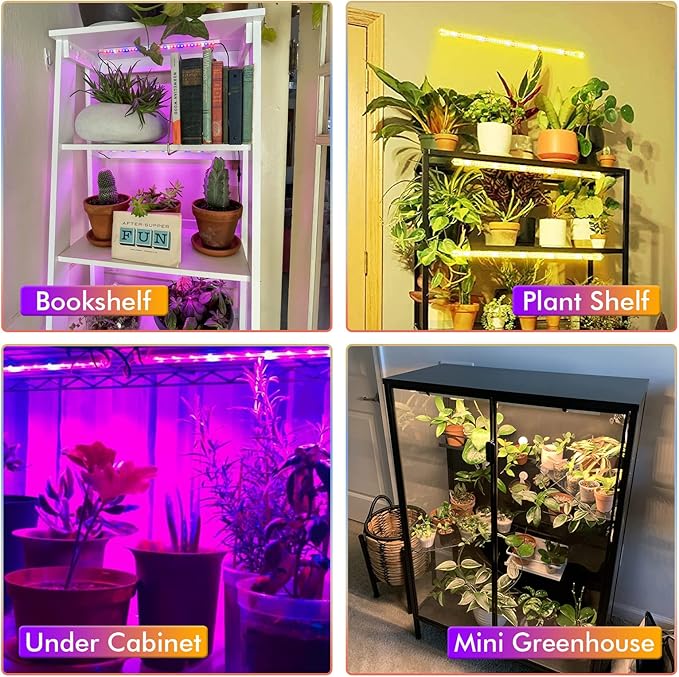 Plant Grow Lights Strip for Indoor Plants Full Spectrum,216 LEDs Plant Lights Bar for Indoor