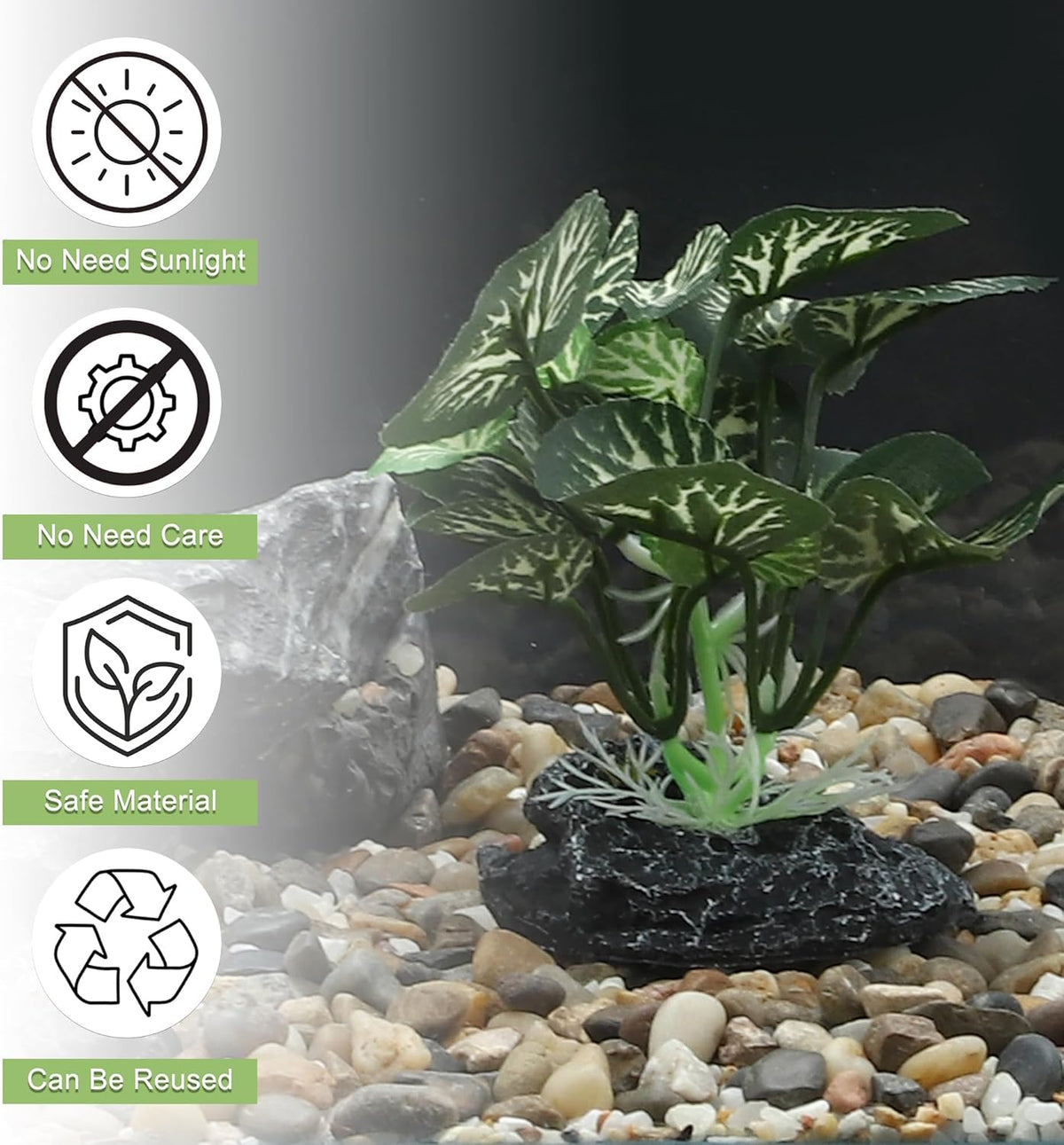 Aquarium Plastic Plants, Silk Aquarium Plants, Silk Plants for Betta Fish Tank, Plastic Plant
