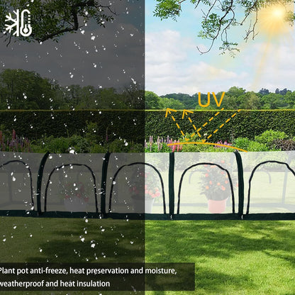 Portable PE Plastic Tunnel Greenhouse for Outdoors - Cambered Poly Transparent Long Greenhouses
