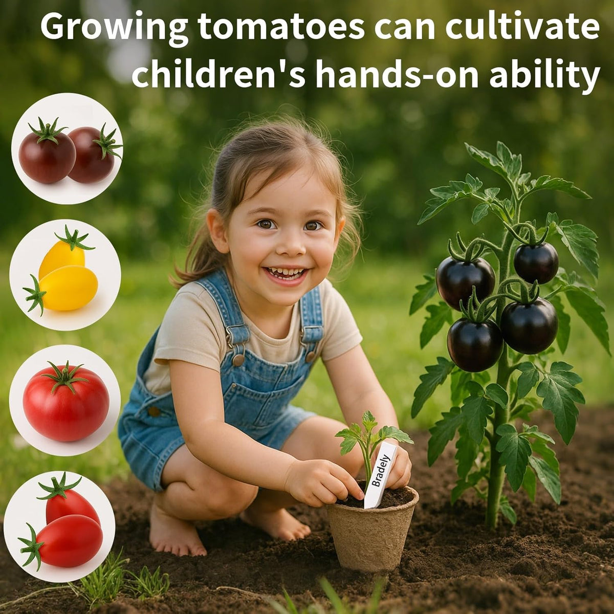 5 Pack Tomato Seeds for Planting - 100+ Heirloom Tomato & Tomatillo Seeds Variety Pack to Grow in