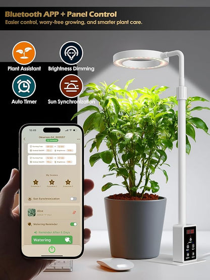 Grow Light with Stand, LED Plant Light for Indoor Plants, Full Spectrum Grow Lamp, Adjustable