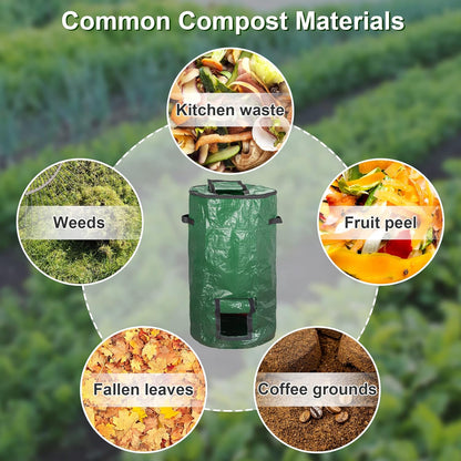 MyLifeUNIT Compost Bins Outdoor, Composting Bin for Outside Garden, Reusable Garden Yard Waste Bag