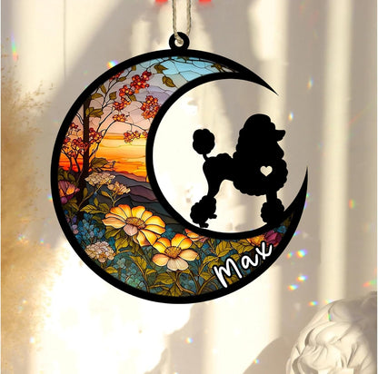 Personalized Dog Memorial, Custom Name Poodle Dog Christmas Ornament with Name, Custom Breeds, Pet
