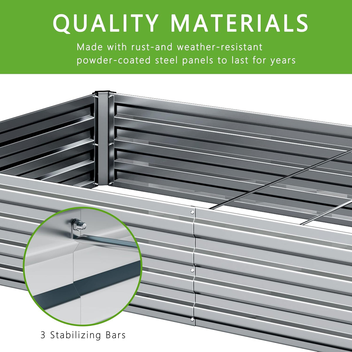 2PCS 12x4x1FT Galvanized Raised Garden Bed Kit,Vegetable Boxes-Rectangle Metal Flower Box,Large