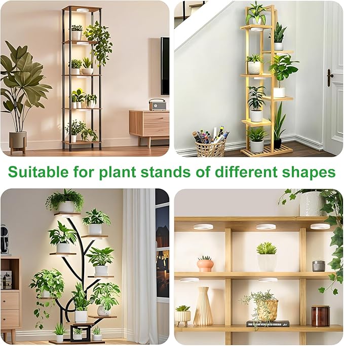 Ceiling LED Plant Growth Lights for Indoor Plants, Warm+White Full Spectrum 3.54" Grow Lamps for