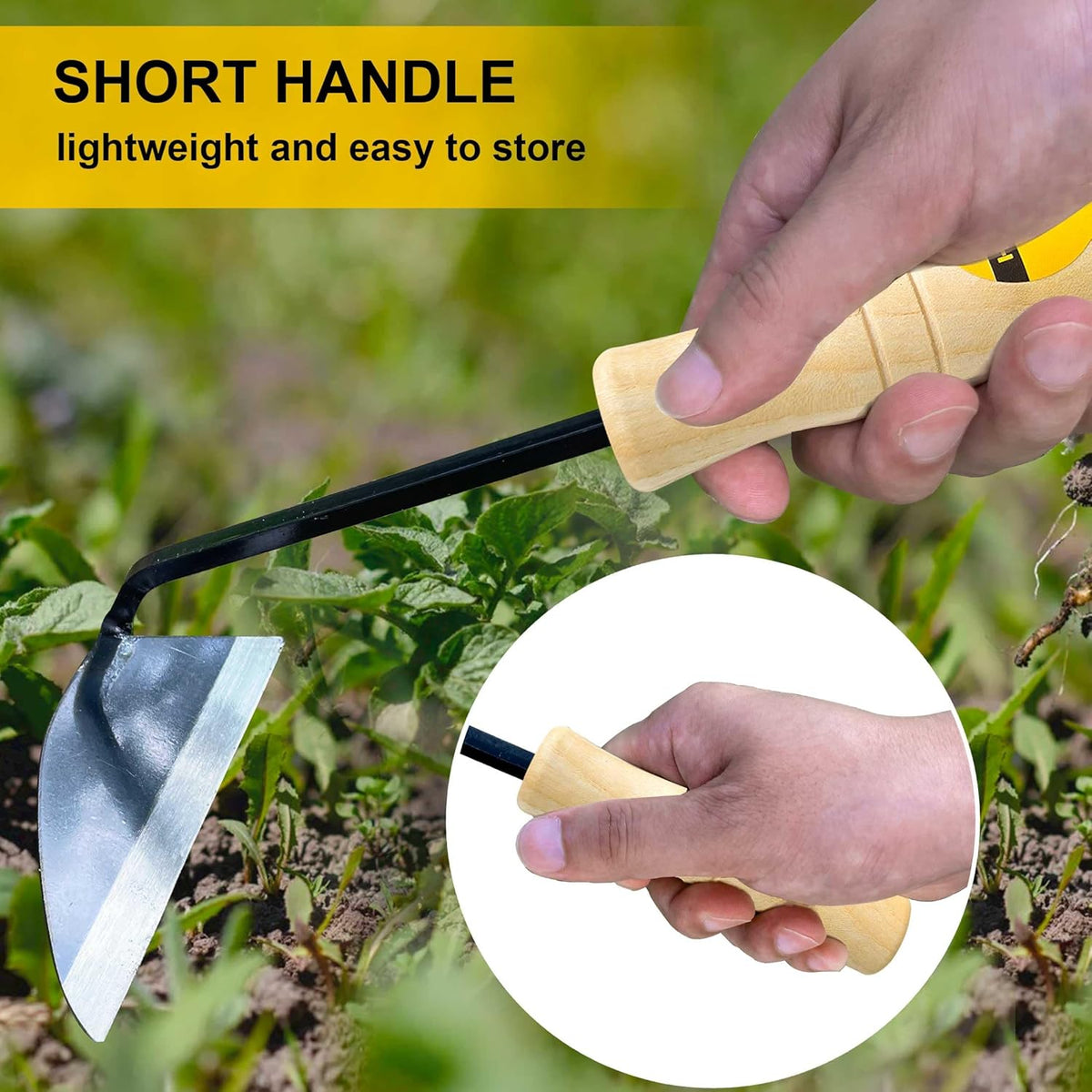 Japanese Wide Blade Gardening Tools I Premium Quality Hand Hoes/Weeding Sickle Have Very Sharp Edge