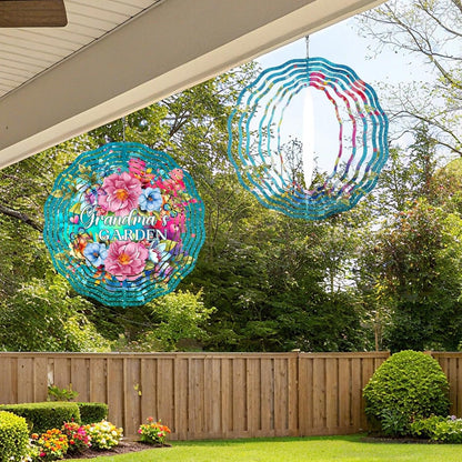 Grandma Gifts for Christmas - Garden Decor Wind Spinner Outdoor 12-Inch 3D Kinetic Stainless Steel