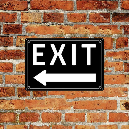 8x12"Exit Sign with Right Arrow - High-Intensity Aluminum Parking Lot Sign, Weatherproof &