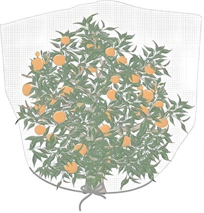 Agfabric Fruit Tree Netting Protection Bag with Drawstring,6.5x9.1 FT Garden Netting Insect Pest