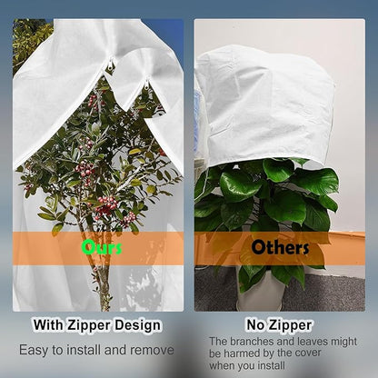 Rohuis Plant Covers Freeze Protection Winter, 2 Packs 95" Hx79 W 2.82oz Huge Tree Blankets Frost