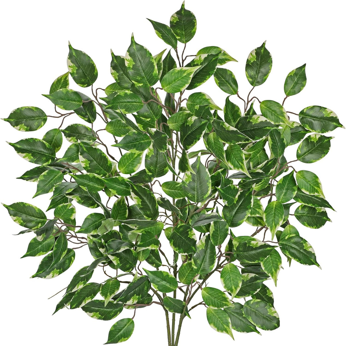 Ficus Leaves Artificial Branches 41.3" Faux Ficus Tree Branches Fake Greenery Plant Spray for Tree