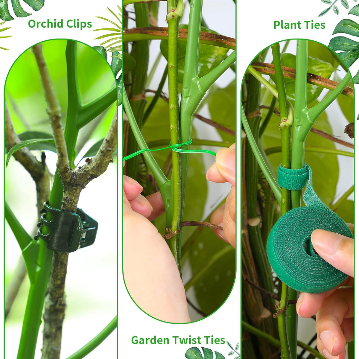 4 Pack 39.37" Detachable Twig Plant Support Stakes Set, Blends in to Plant, Branch Plant Sticks