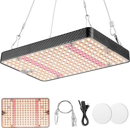 Grow Lights (1 Pack), Hanging Grow Lights for Indoor Plants, 200W UV-IR Full Spectrum Led Grow