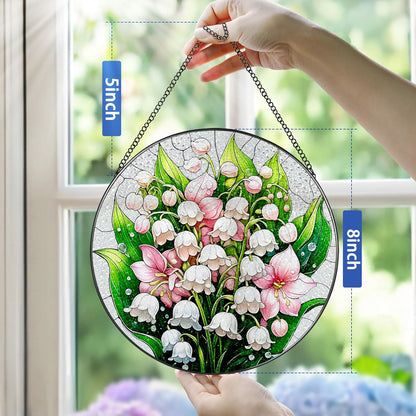 8-Inch Stained Glass Ornament, Stained Glass Window Hanging, Window Hanging Decor Suncatcher, The