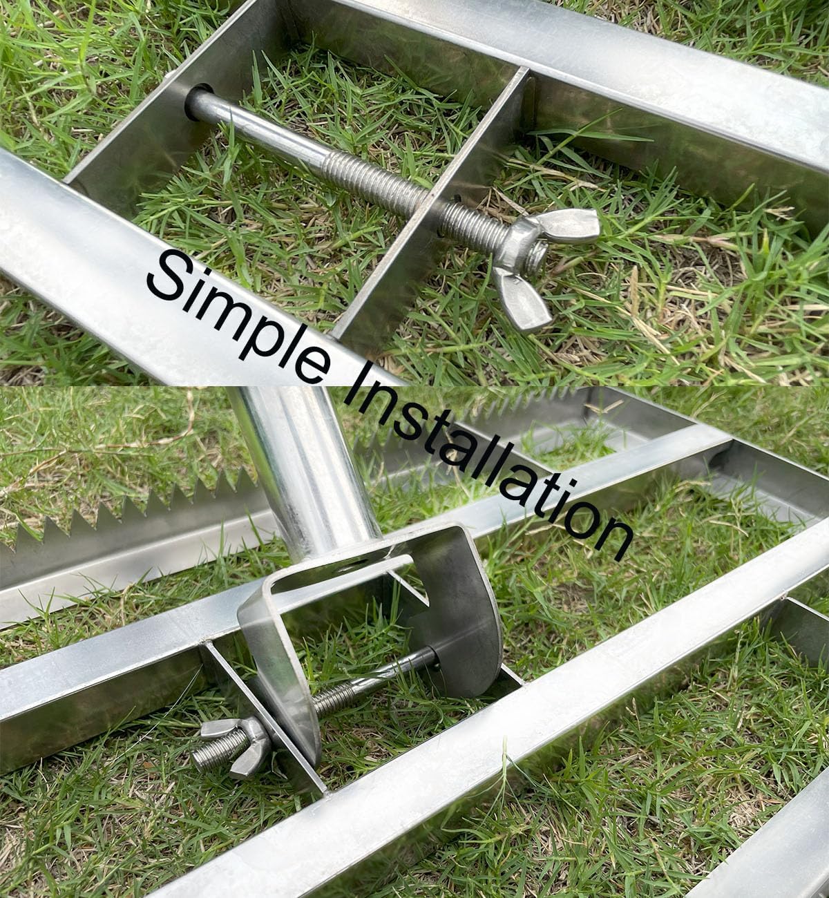 2025 Updated Lawn Leveling Rake, Lawn Leveler Tool with Double-Sided Design,70'' Adjuatble