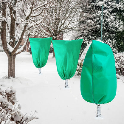 Homimp Plant Covers Freeze Protection, 4 Pack Frost Covers with Zipper Drawstring (23.6" x 31.5")