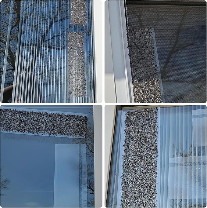 80 Pack Window Fly Traps Sticky,Clear Fly Paper Indoor for Home,Window Sticky Traps Fruit and
