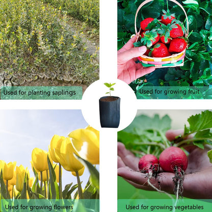 gardtree Plant Nursery Bags 5.5" * 6.3" 200PCS, Non-Woven Biodegradable Plant Grow Bags Fabric