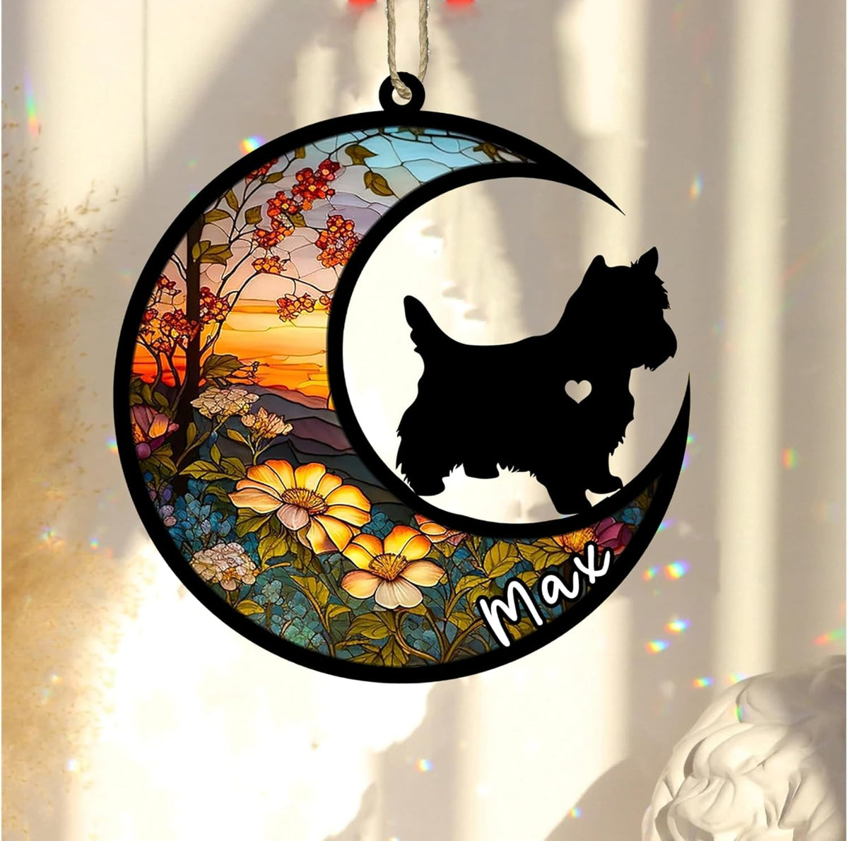 Personalized Dog Memorial, Custom Name Westie Dog Christmas Ornament with Name, Custom Breeds, Pet