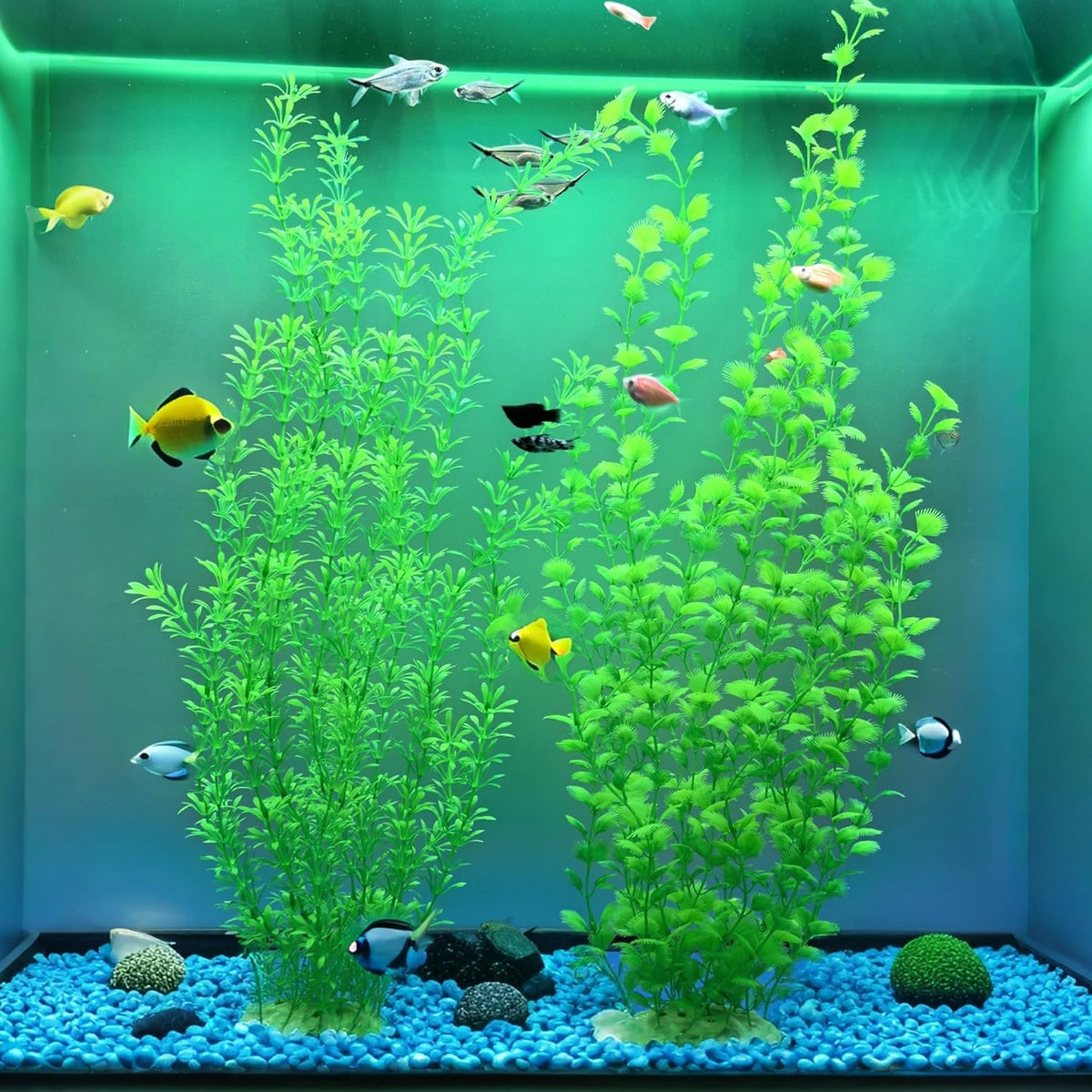 23.6 Inch Tall Aquarium Plants – Large Lifelike Artificial Fish Tank Decorations, Fish Tank Plants
