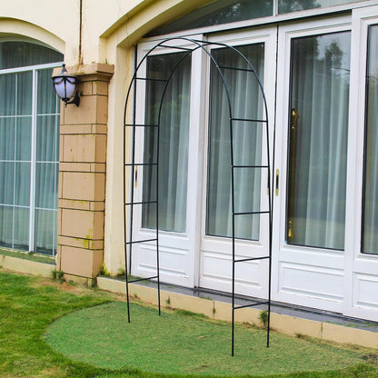 Green Iron Pergola Arbor Practical, 7.9 Feet High x 4.6 Feet Wide, Assemble Easily for Various