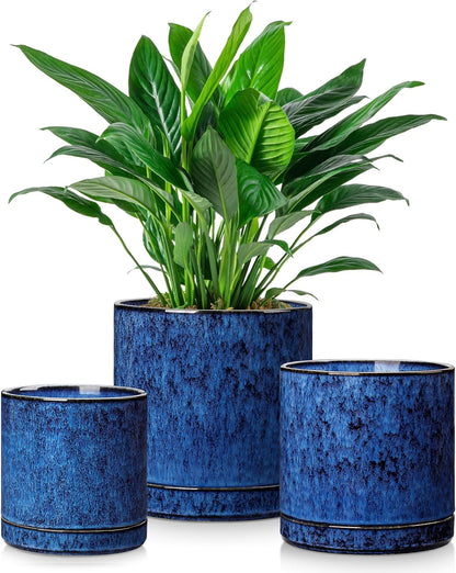 vancasso Ceramic Plant Pots, 3 Piece Planters for Indoor Plants, 4.25+5.25+6.25 Inch Flower Pots