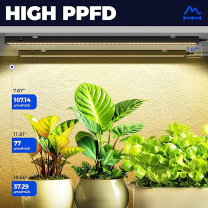 Barrina T5 Plant Grow Lights for Indoor Growing, 2FT 80W (8 x 10W) Full Spectrum LED Grow Light