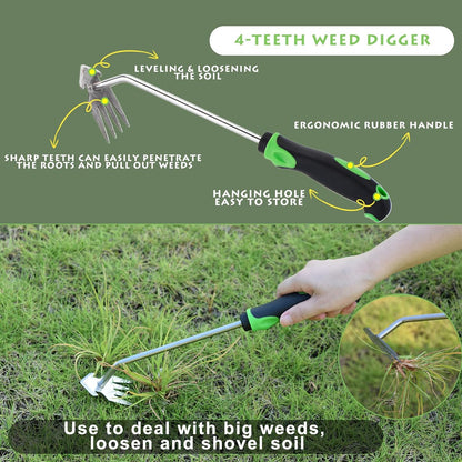 Weed Puller Tool 3pcs, 2025 New Portable Weeder Tool, Weeding Tool with Stainless Steel, Garden