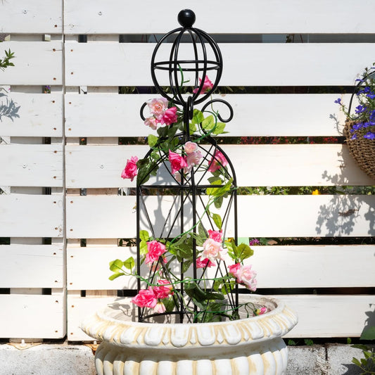 Garden Obelisk Trellis for Climbing Plants - 27.1" x 7.8" -Durable Metal Design, Rust-Proof, Ideal