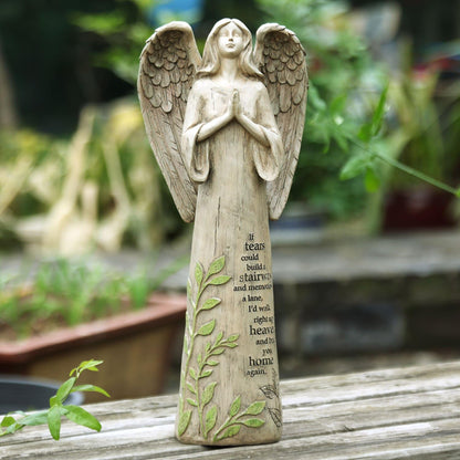 Topadorn Angel Statue Decoration for Garden, Lawn, Home & Patio, Standing Angel Memorial Resin