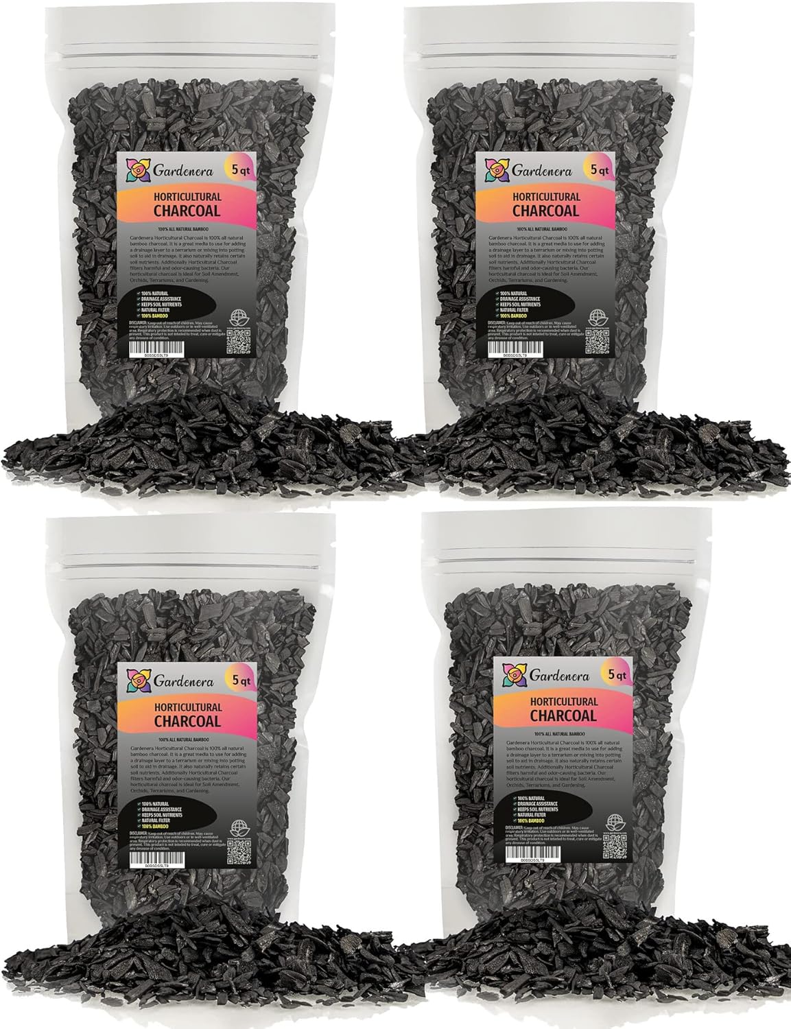 Gardenera - 20 Quart - Premium Horticultural Charcoal for Indoor Plants | Black Diamond Soil