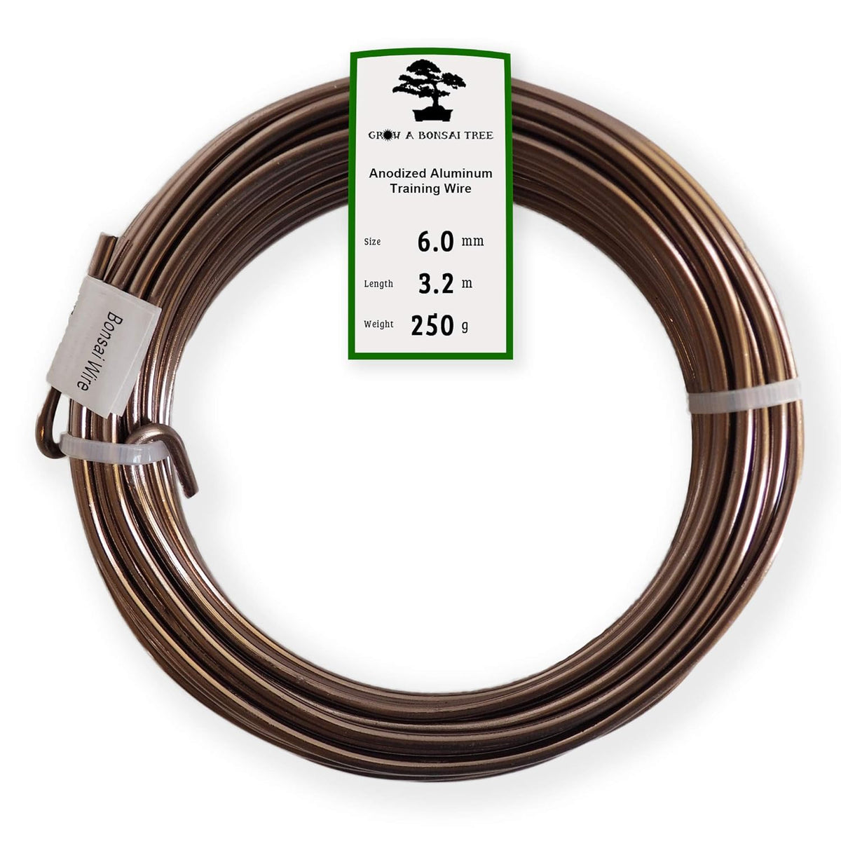 Anodized Aluminum 6.0mm Bonsai Training Wire 250g Large Roll (10.5 feet) - Choose Your Size and