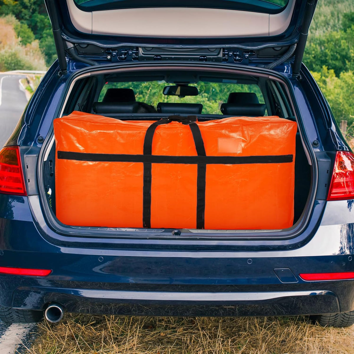 6 Pcs 66 Gallon Large Moving Bags with Zipper and Handles Foldable Storage Duffle Bags Heavy Duty