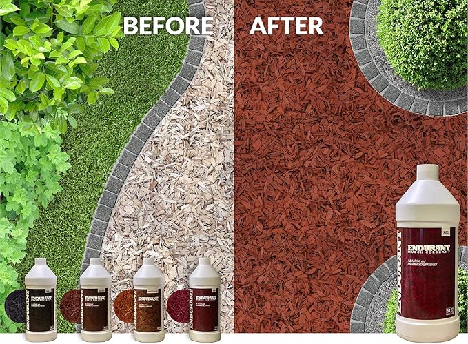 Mulch Dye Concentrate Color Renewal – Mulch Paint Revitalizes Approximately 1,000 Sq Ft of Faded