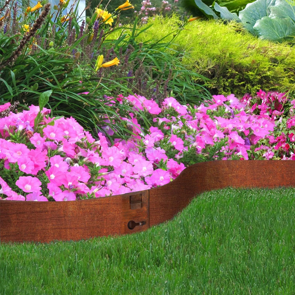 42 Inch Cor-Ten Steel Landscape Edging, 9.4 Inch Hammer in Landscape Edging,Garden Edging Border