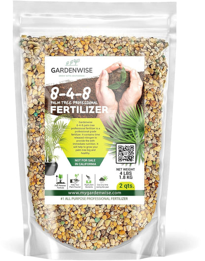 8-4-8 Professional Palm Tree Fertilizer Plant Food; for Indoor Potted Plants and Outdoor Landscape