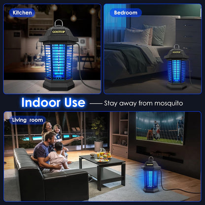 GOOTOP Bug Zapper Outdoor, Mosquito Zapper, 3 Prong Plug in Electric Fly Zapper, Mosquito Killer