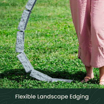 Beuta Landscape Edging | Garden Edging Border | Faux Stone Bricks for Lawn edging, Flower beds