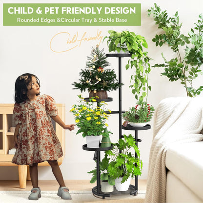 TOSKING 5 Tier Tall Plant Stand Indoor Outdoor, Heavy Duty Corner Plant Stand with Space-Saving