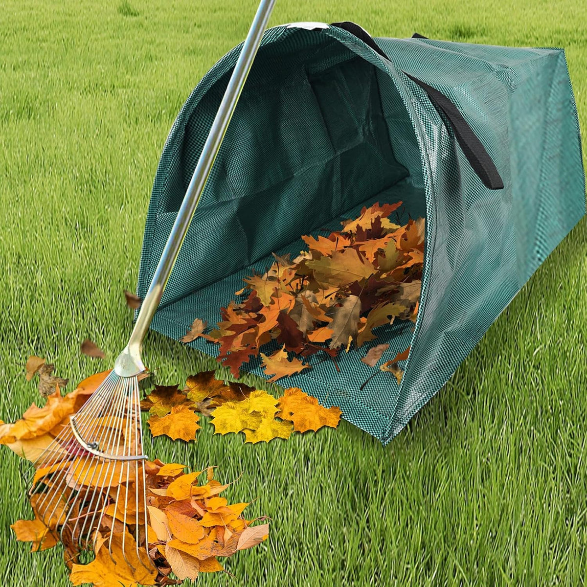 Leaf collector leaf scoop,Foldable yard waste bag,Extra large lawn bags leaf bags,Heavy leaf pick
